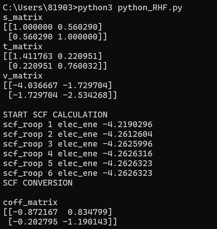 python実行結果