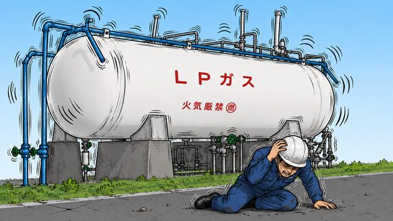 揺れる貯槽